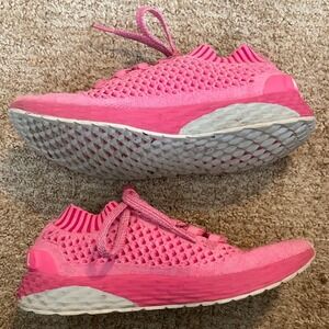 No bull Bullish Pink Knit Running Shoes Womens 9.5 Mens 8 Lightweight Sneakers